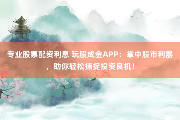 专业股票配资利息 玩股成金APP：掌中股市利器，助你轻松捕捉投资良机！