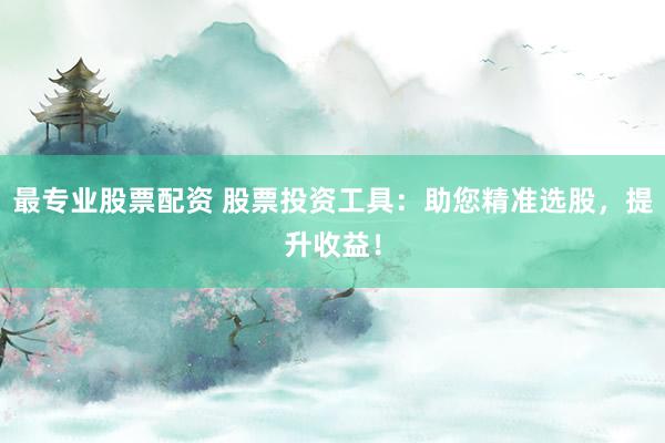 最专业股票配资 股票投资工具：助您精准选股，提升收益！