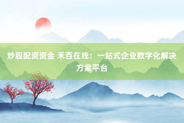 炒股配资资金 禾百在线：一站式企业数字化解决方案平台